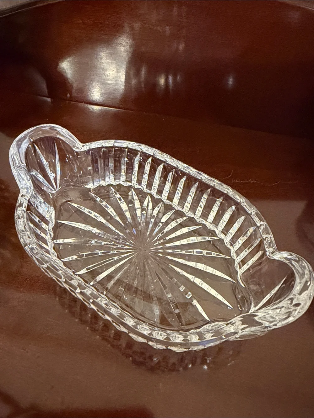 Waterford Crystal  tray , trinket Dish, soap dish ,